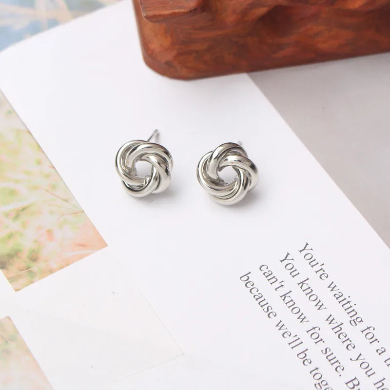 Tiny Metal Stud Earrings for Women
